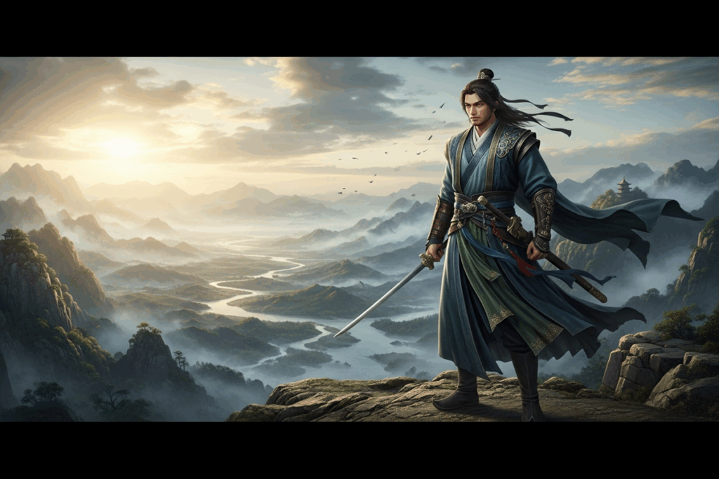 Un guerrier similaire à celui du jeu Where Winds Meet