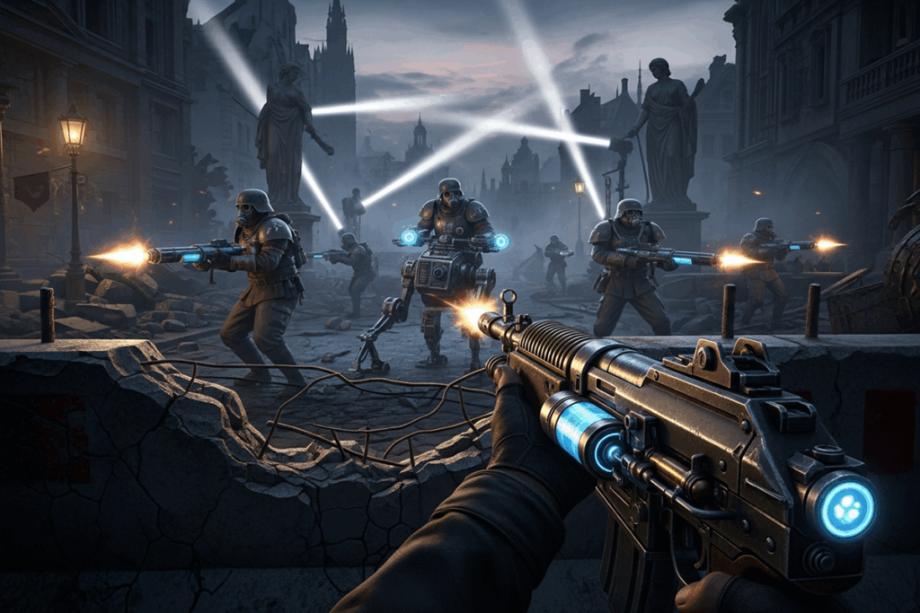 Gameplay d’un jeu comme Wolfenstein