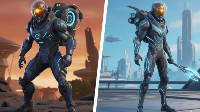 Comparaison côte à côte de skin comme dans Fortnite