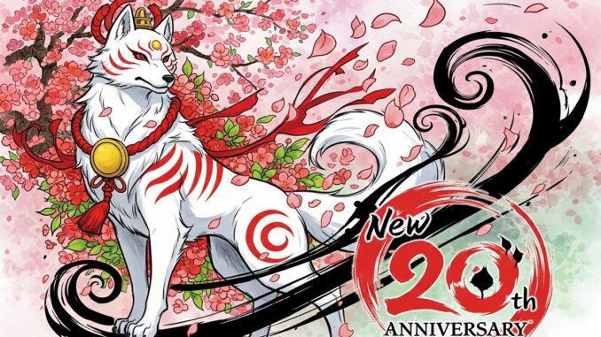 Illustration du vingtième anniversaire de la licence Okami