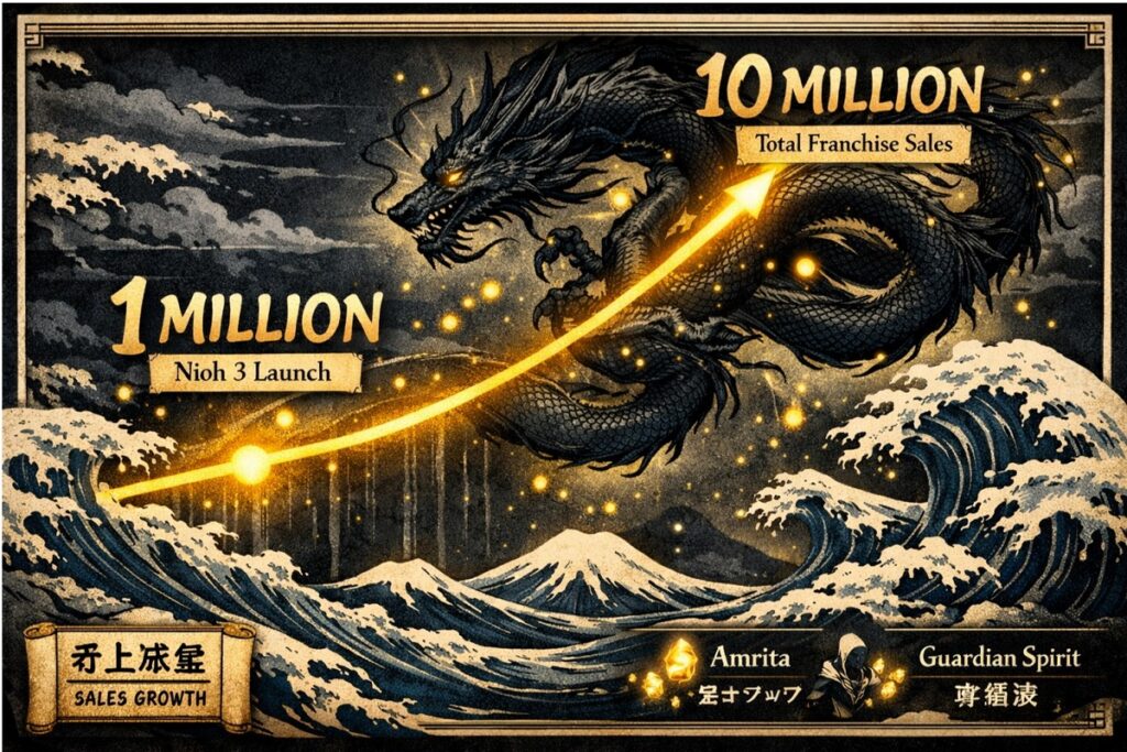 Illustration graphique des ventes de Nioh 3