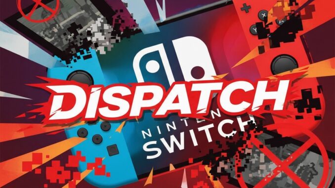 Illustration stylisée du logo d'un jeu comme Dispatch