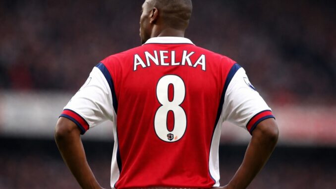 Nicolas Anelka avec le maillot d’Arsenal