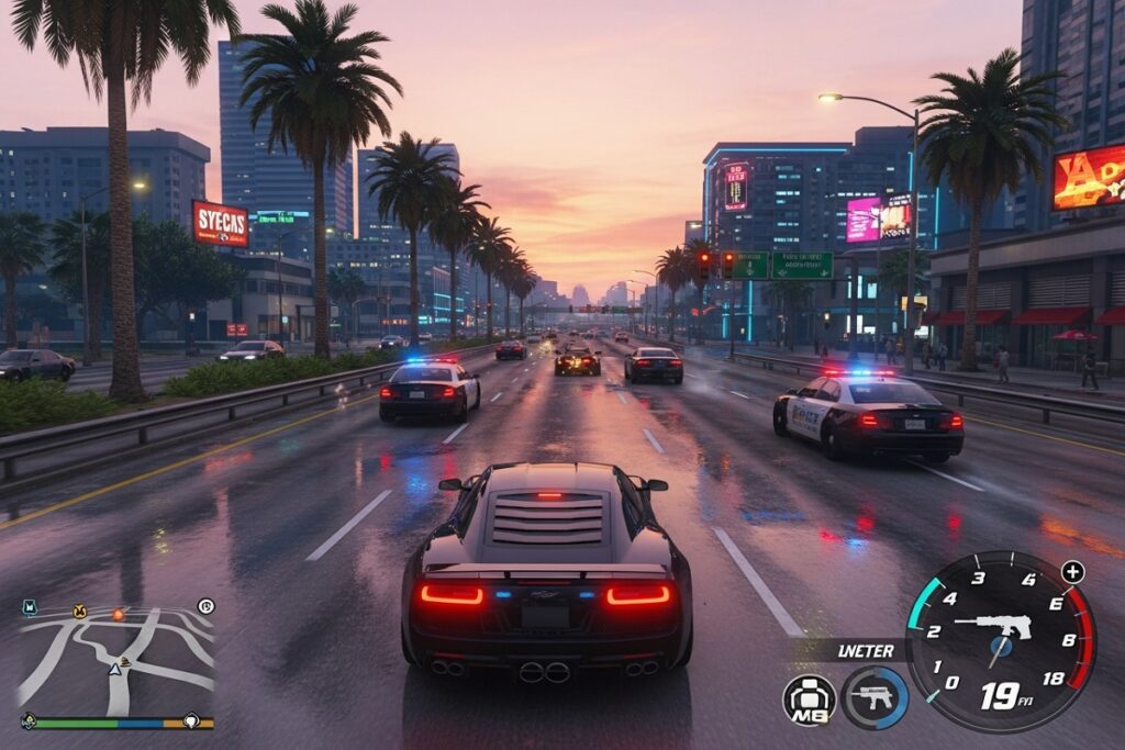 aperçu gameplay d’un jeu inspire de GTA 6