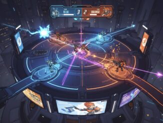 arène de combat futuriste comme dans le jeu de Blizzard