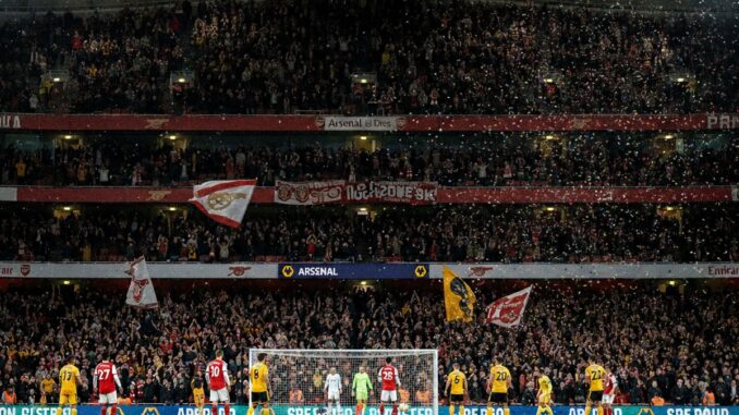 Match de Premier League Arsenal vs Wolverhampton