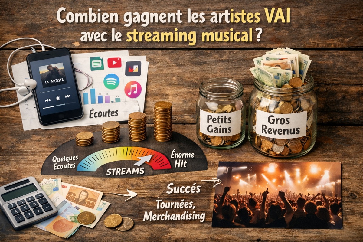 Illustration du financement des artistes via streaming