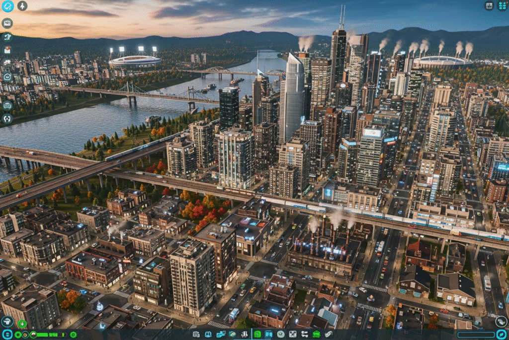 Gameplay d’un city-builder similaire à Cities : Skylines 2