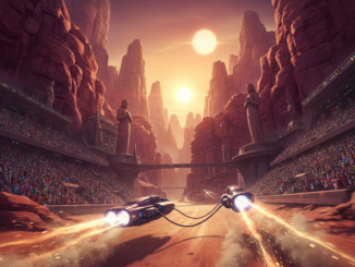 Un module de course spatial comme dans le jeu Star Wars : Galactic Race