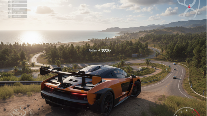 Gameplay d’un jeu de course similaire à Forza Horizon 6