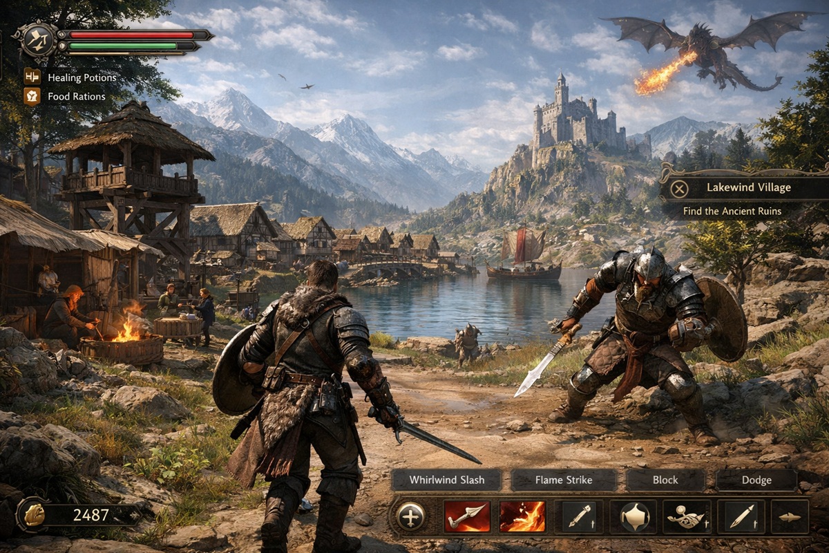 Gameplay d’un jeu comme Crimson Desert