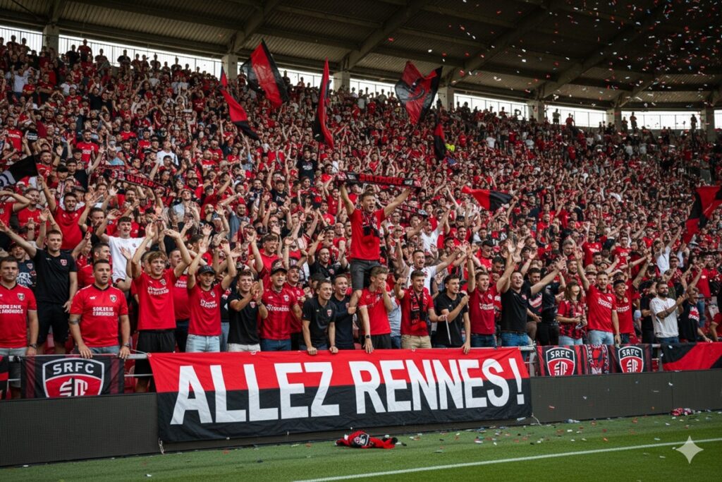 Supporteurs de Rennes lors d’un match de Ligue 1
