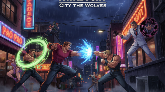 Gameplay d’un jeu de combat similaire à Fatal Fury : City of the Wolves