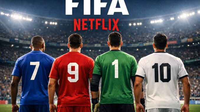 Illustration d’un jeu vidéo de la FIFA en partenariat avec Netflix