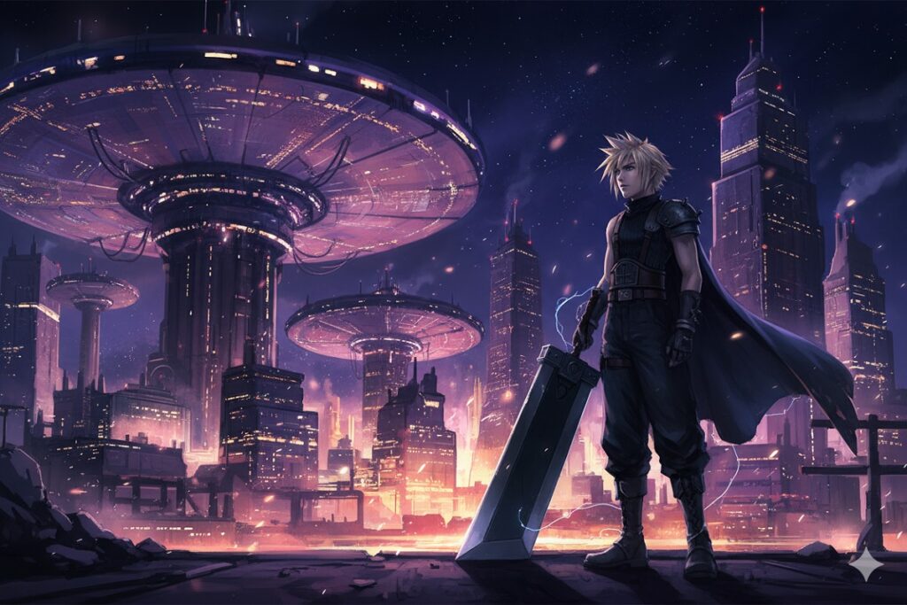 héros aux cheveux argentés comme dans Final Fantasy VII