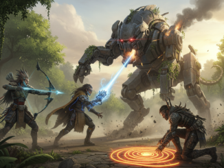 Gameplay d’un jeu RPG similaire à Horizon Hunters Gathering