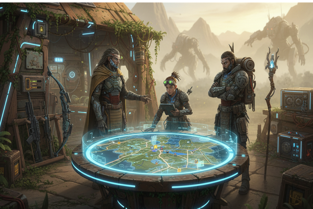 Gameplay d’un jeu comme Horizon Hunters Gathering