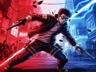 illustration dynamique inspirée d’un jeu de Suda51