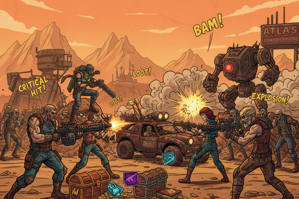 Gameplay d’un jeu similaire à Borderlands