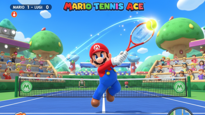 Gameplay d’un jeu vidéo similaire à Mario Tennis Fever