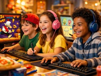 moment de divertissement entre enfants