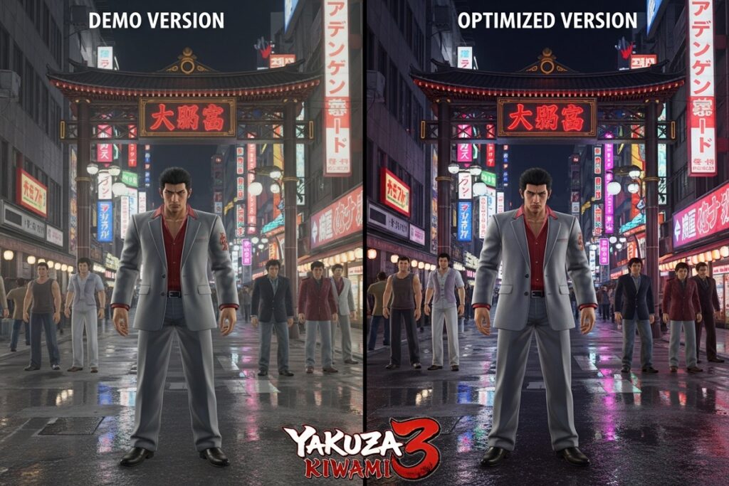 montage comparatif inspiré de la démo de RGG Studio