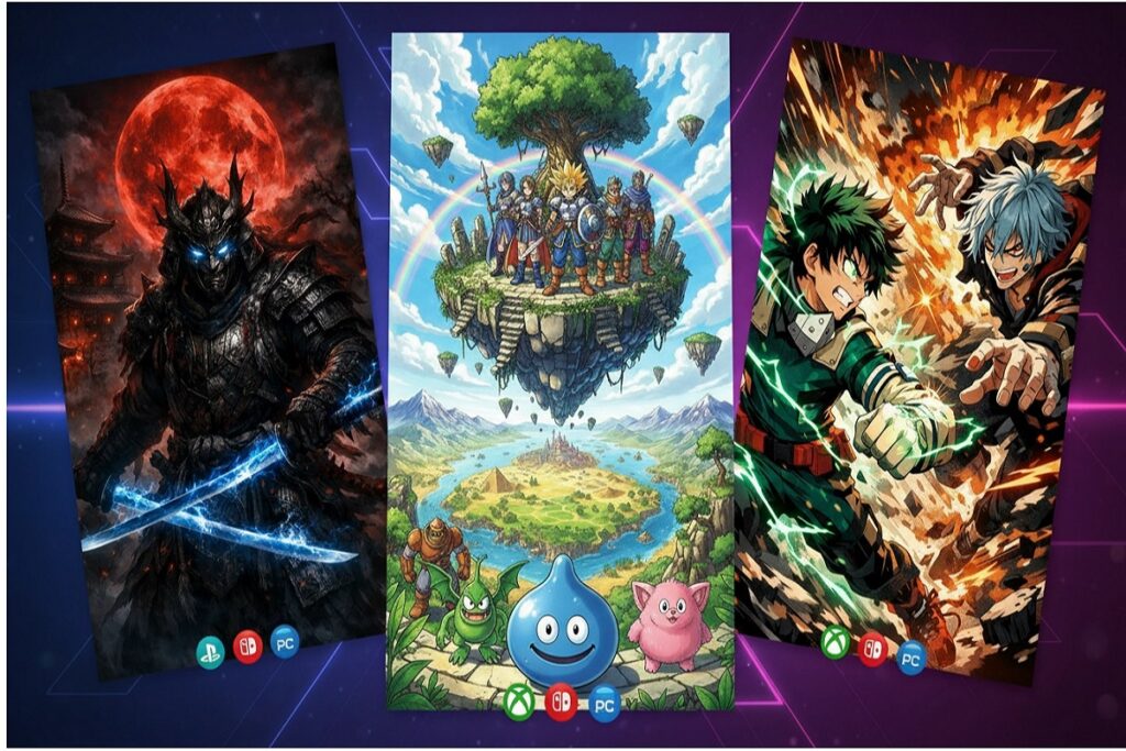 montage inspiré des sorties jeux vidéo de la semaine