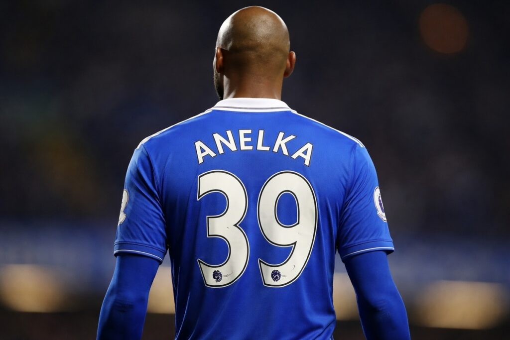 Anelka avec sous le maillot de Chelsea 
