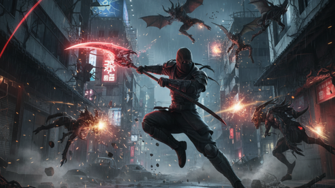 Gameplay d’un jeu similaire à Ninja Gaiden 4