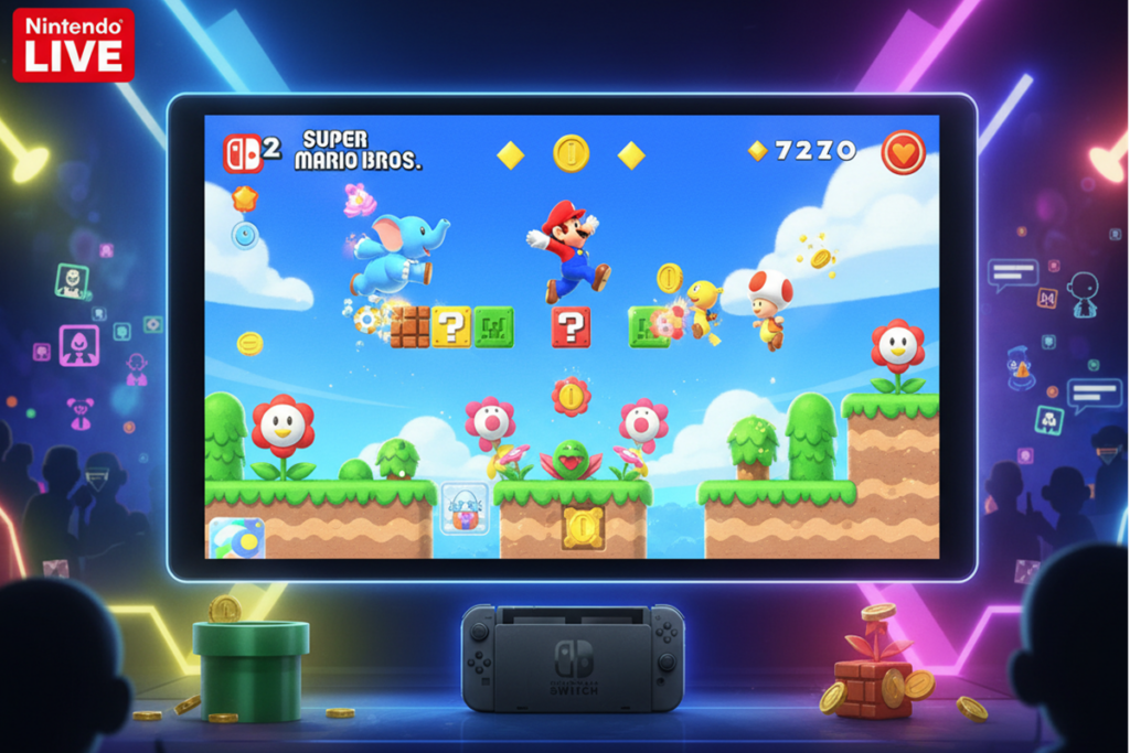 Un live sur un jeu similaire à Super Mario de Nintendo