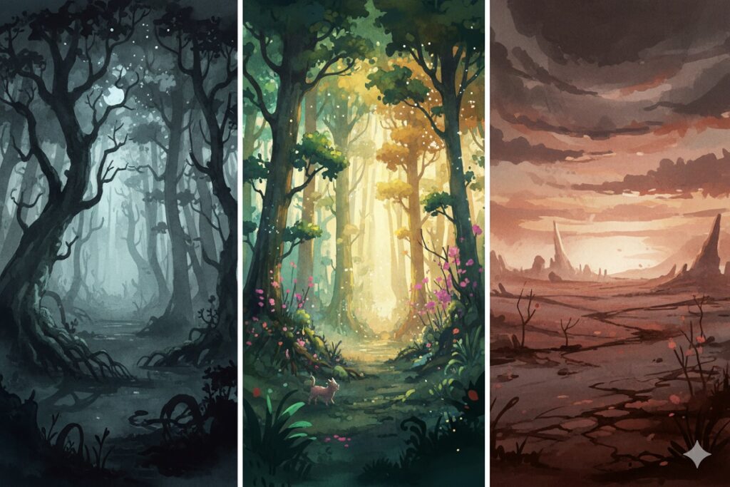 paysage panoramique comme dans Neva :Prologue