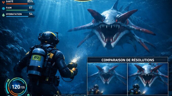 personnage équipé comme le protagoniste de Subnautica