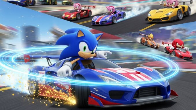 Sonic le hérisson dans un jeu comme Sonic Racing: CrossWorlds