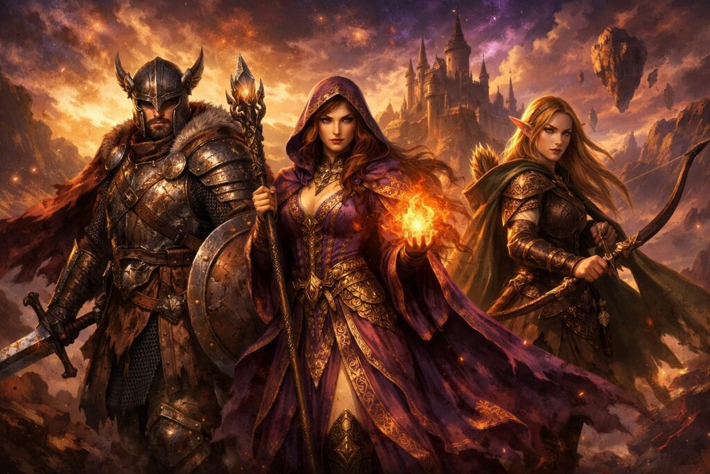 personnages inspirés de la série Baldur's Gate