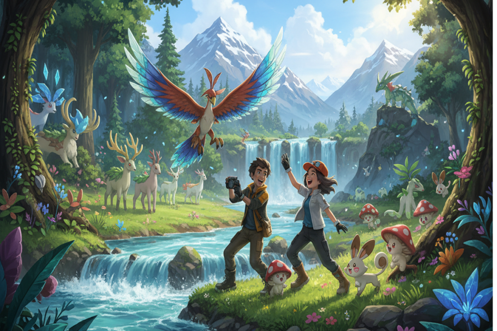 Gameplay d’un jeu similaire à Pokémon Pokopia