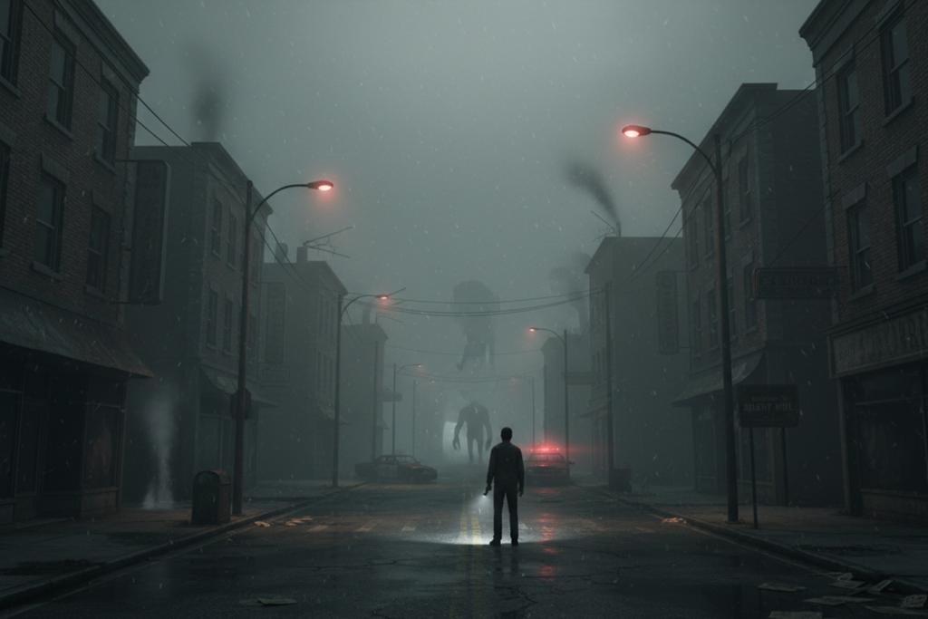 Gameplay d’un jeu d’horreur similaire à Silent Hill