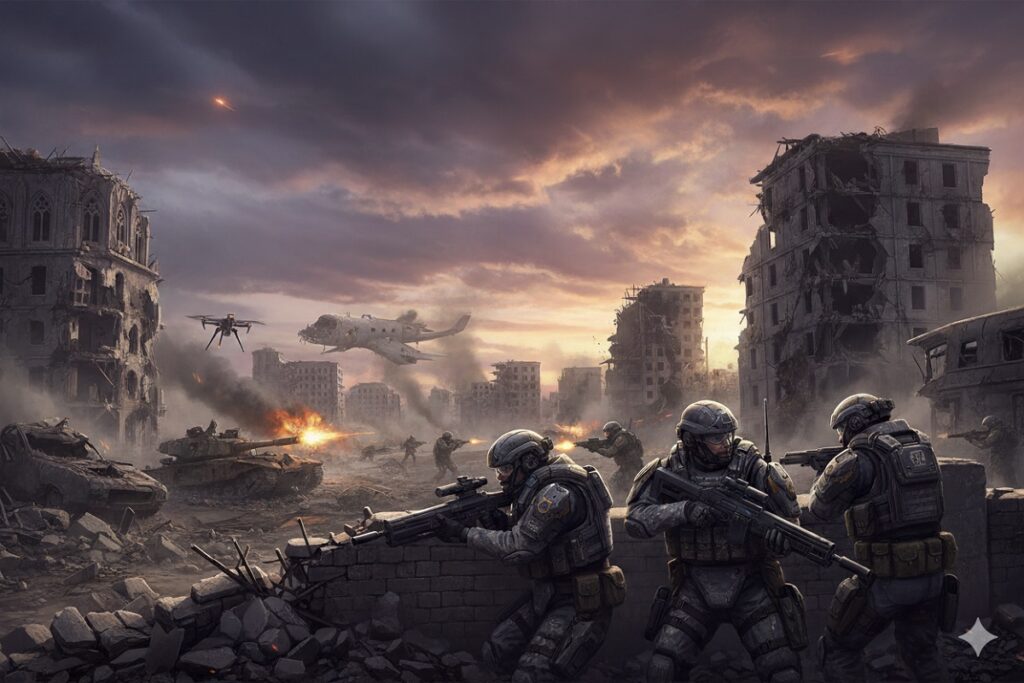 soldats en uniforme comme dans la saison 2 de Battlefield 6