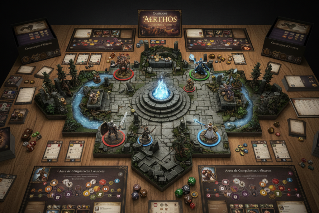 Un jeu de plateau RPG similiaire à Terrinoth : Heroes of Descent