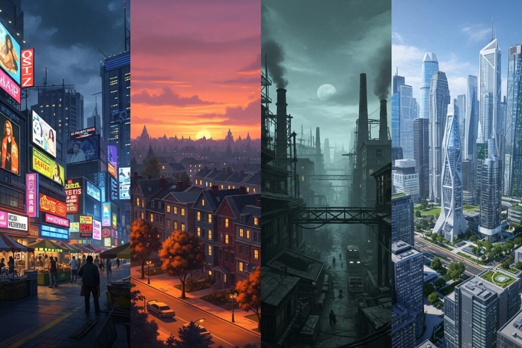 villes inspirées du jeu Neverness to Everness