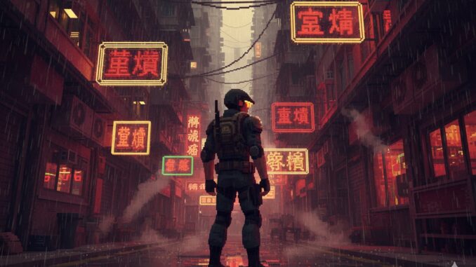 Rookie en tenue de commando comme dans The 9th Dragon