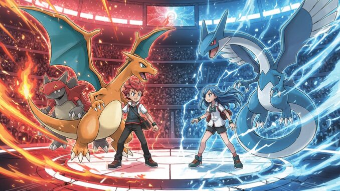 affiche d’un jeu comme Pokémon Champions