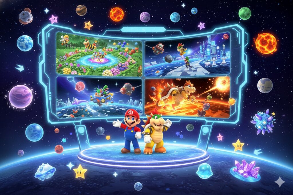 aperçu d’un évènement comme le Super Mario Galaxy Direct