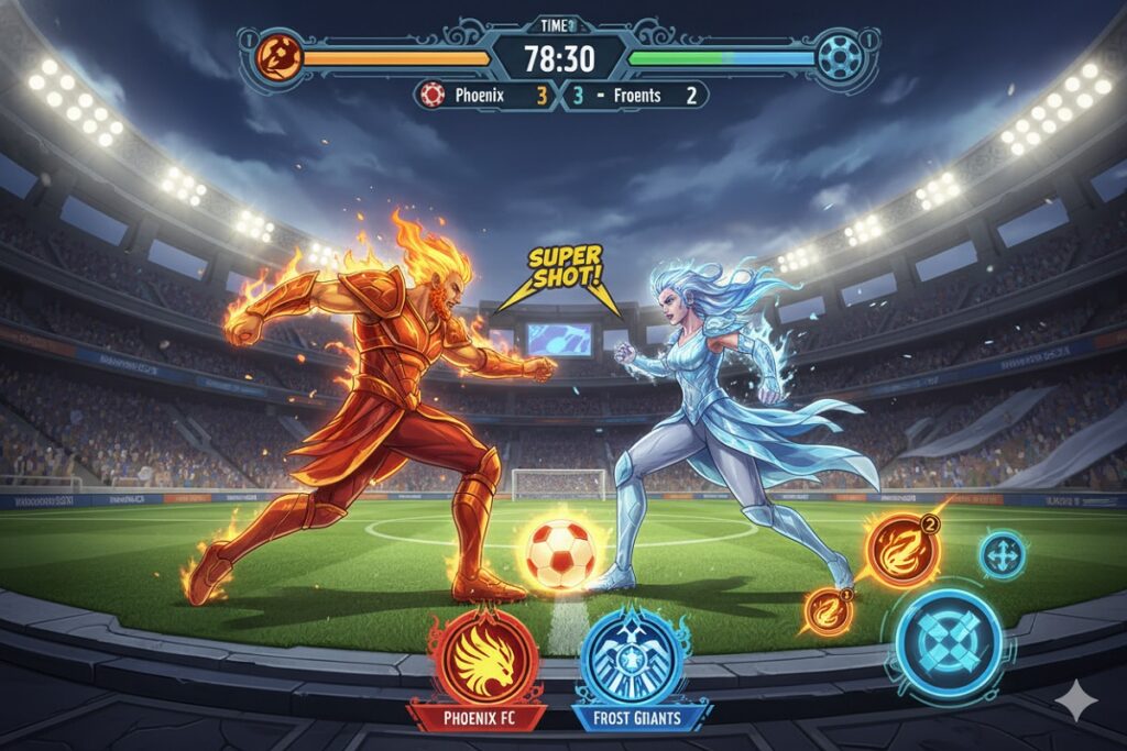 aperçu gameplay d’un jeu comme FIFA Heroes