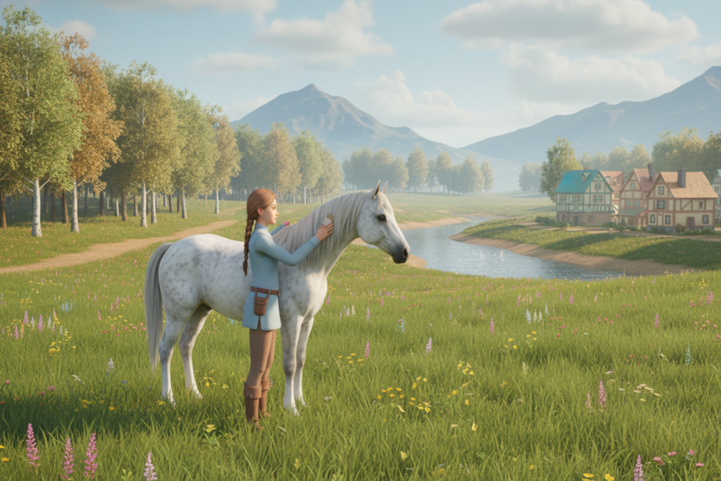 Gameplay d’un jeu similaire à Barbie Horse Trails