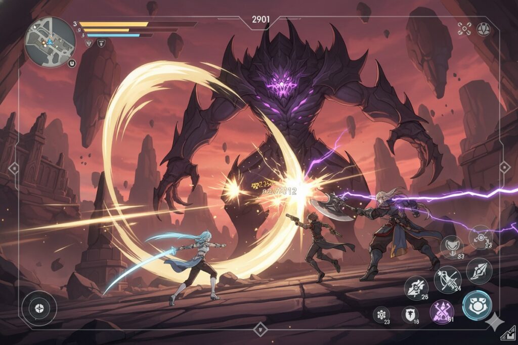 combat dynamique inspiré de Wuthering Waves