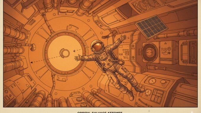 cosmonaute spatial d’un jeu comme Heavenly Bodies