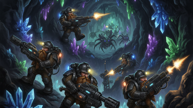 Gameplay d’un jeu similaire à Deep Rock Galactic : Rogue Core