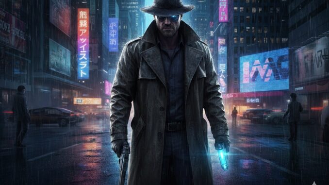 détective en imperméable comme dans Artificial Detective