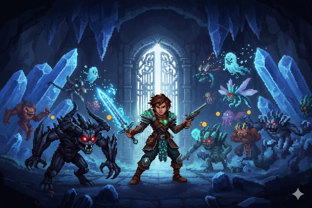 gameplay d’un jeu comme Moonlighter 2: The Endless Vault