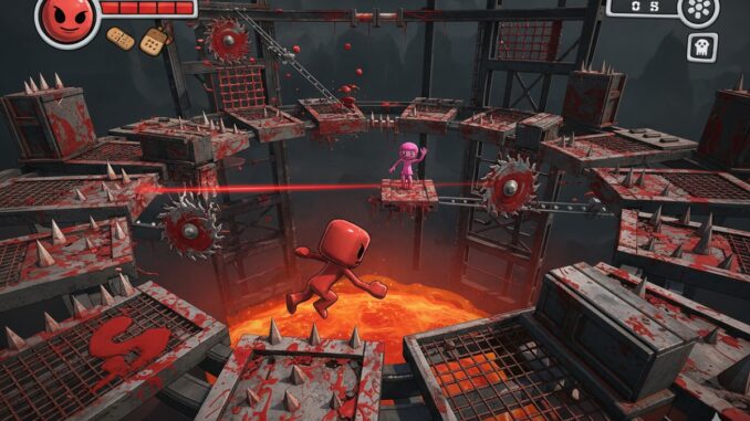 gameplay d’un jeu comme Super Meat Boy 3D